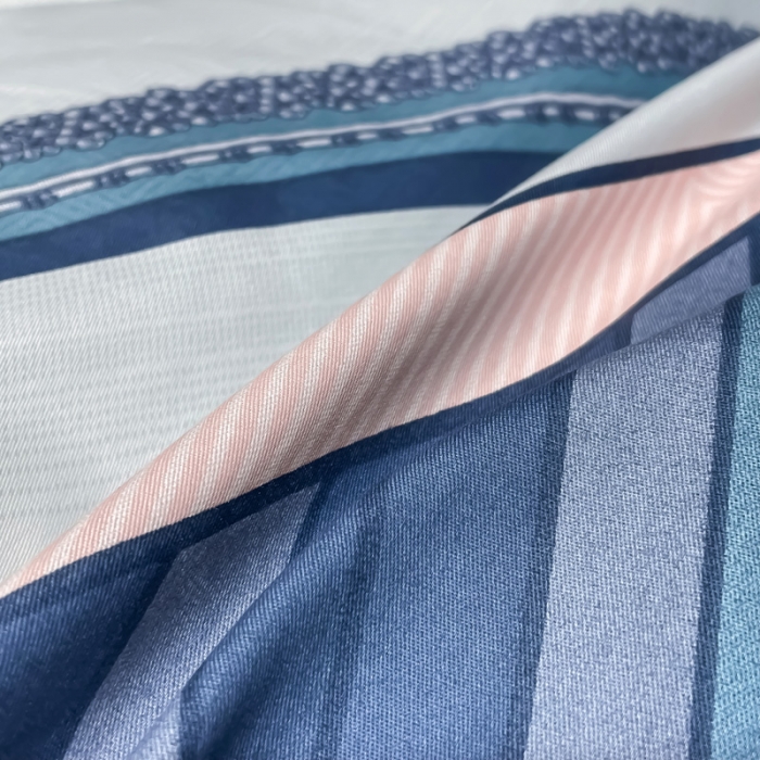 91家纺网 家纺一手货源 找家纺 金爱家 2023新款全棉13372简约条格四件套 尤利娅