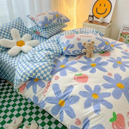 91家纺网 家纺一手货源 找家纺 （总）名兮 2022新款全棉印花四件套纯棉四件套直播