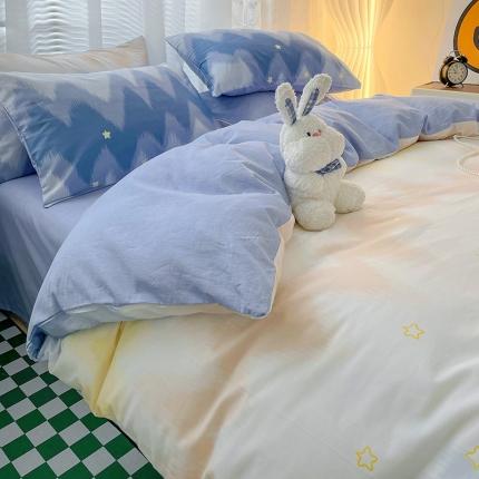 91家纺网 家纺一手货源 找家纺 （总）名兮 2022新款全棉印花四件套纯棉四件套直播