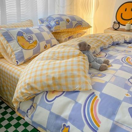 91家纺网 家纺一手货源 找家纺 （总）名兮 2022新款全棉印花四件套纯棉四件套直播