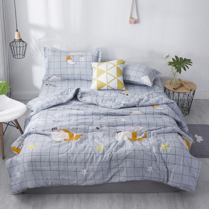 91家纺网 家纺一手货源 找家纺 梦莱发 2025新款夏被四件套 任意组合可单卖 猴子