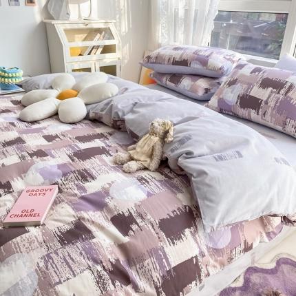 91家纺网 家纺一手货源 找家纺 曼之夏2022全棉13372匹马棉纯棉四件套（第三批）艺术品