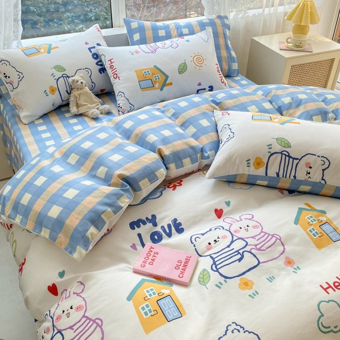 91家纺网 家纺一手货源 找家纺 总曼之夏2022新款全棉13372匹马棉纯棉四件套（第三批）