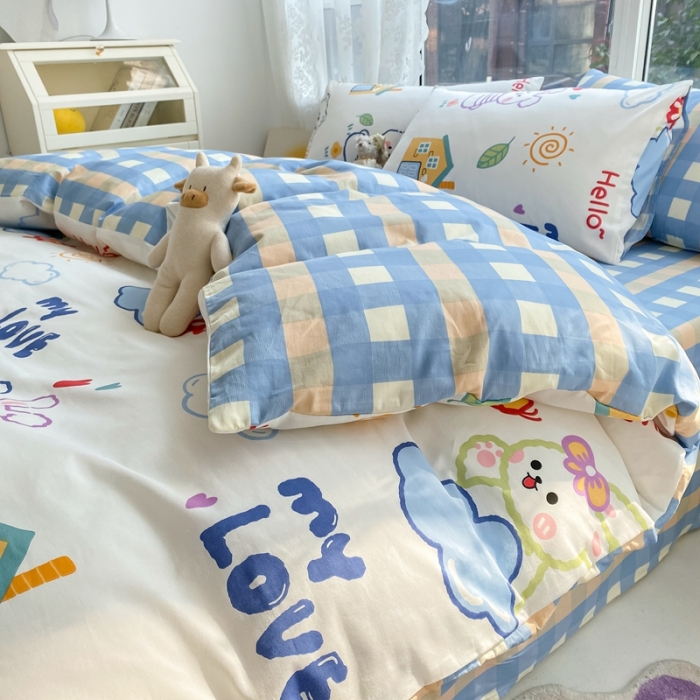 91家纺网 家纺一手货源 找家纺 总曼之夏2022新款全棉13372匹马棉纯棉四件套（第三批）