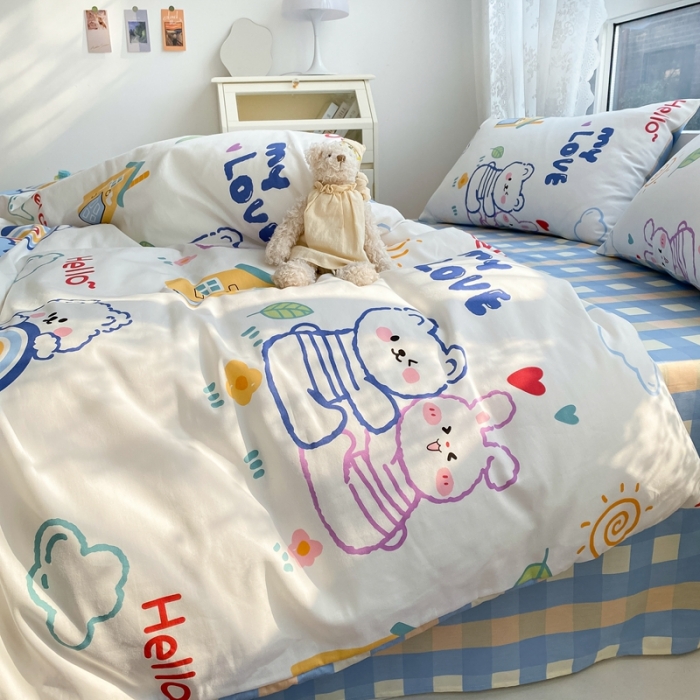 91家纺网 家纺一手货源 找家纺 总曼之夏2022新款全棉13372匹马棉纯棉四件套（第三批）