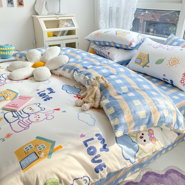 91家纺网 家纺一手货源 找家纺 总曼之夏2022新款全棉13372匹马棉纯棉四件套（第三批）