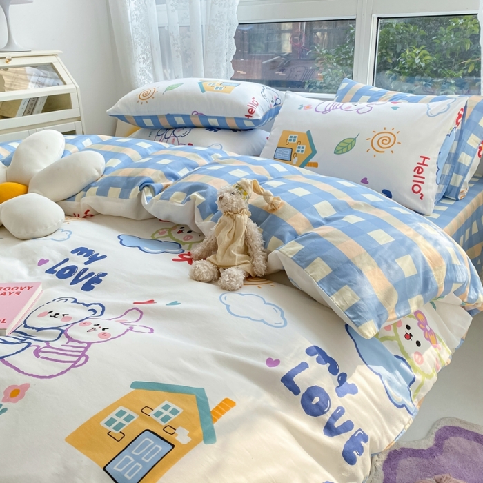 91家纺网 家纺一手货源 找家纺 总曼之夏2022新款全棉13372匹马棉纯棉四件套（第三批）