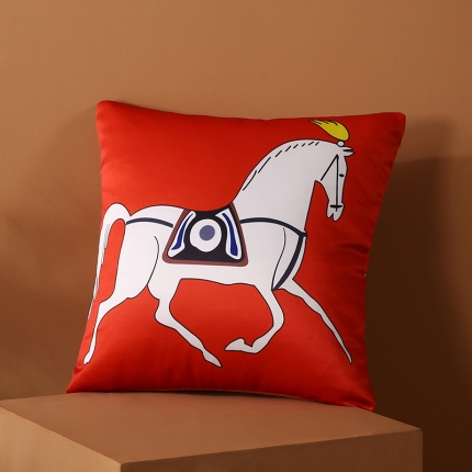 91家纺网 家纺一手货源 找家纺 2022新款丝光棉印花靠垫沙发靠枕午睡办公室汽车抱枕方垫