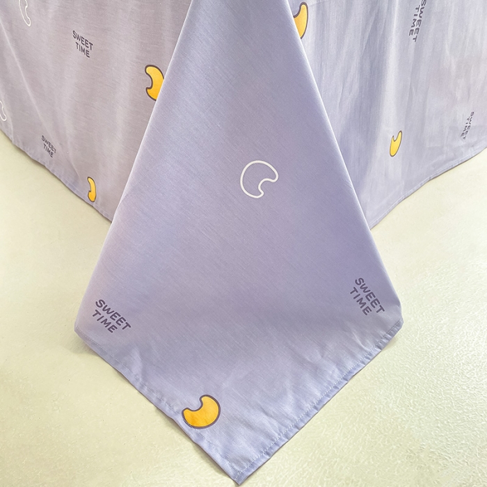 91家纺网 家纺一手货源 找家纺 曼之夏 2022新款全棉清新印花单被套 甜睡星宝