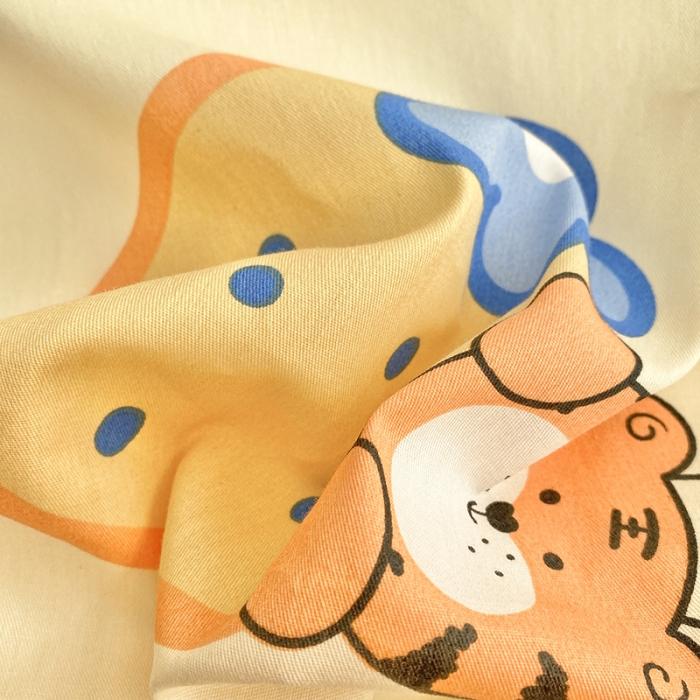 91家纺网 家纺一手货源 找家纺 曼之夏 2022新款全棉清新印花单被套 果仔跳跳虎