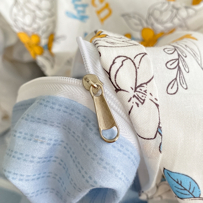 91家纺网 家纺一手货源 找家纺 曼之夏 2022新款全棉清新印花单被套 萌萌兔