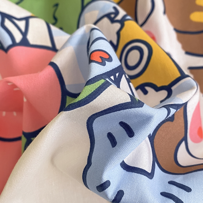 91家纺网 家纺一手货源 找家纺 曼之夏 2022新款全棉清新印花单被套 游园会