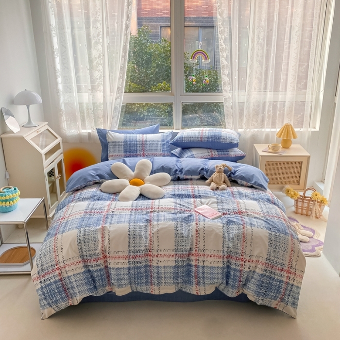 91家纺网 家纺一手货源 找家纺 曼之夏 2022新款全棉清新印花单被套 米娅