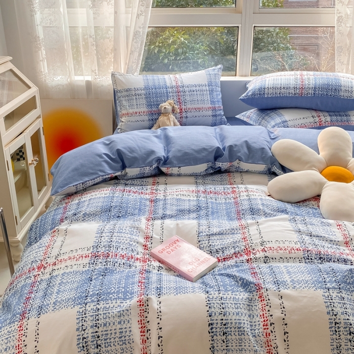 91家纺网 家纺一手货源 找家纺 曼之夏 2022新款全棉清新印花单被套 米娅