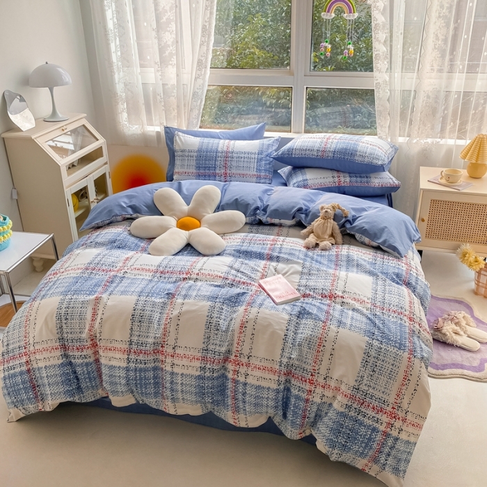 91家纺网 家纺一手货源 找家纺 曼之夏 2022新款全棉清新印花单被套 米娅