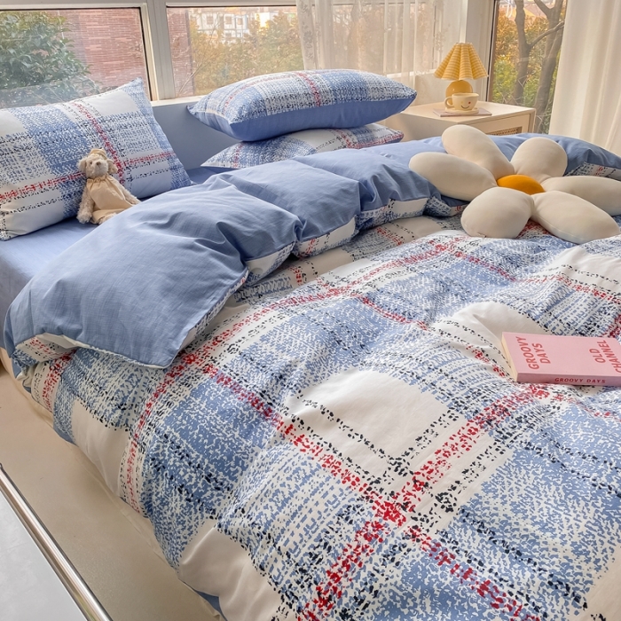 91家纺网 家纺一手货源 找家纺 曼之夏 2022新款全棉清新印花单被套 米娅