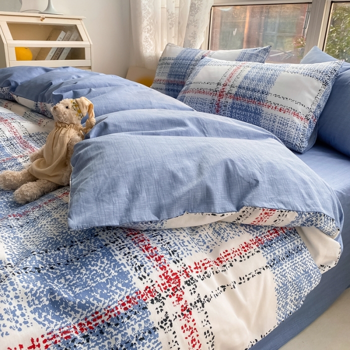 91家纺网 家纺一手货源 找家纺 曼之夏 2022新款全棉清新印花单被套 米娅