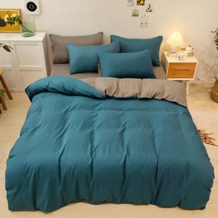 91家纺网 家纺一手货源 找家纺 （总）蓝淋家纺 2022新款纯色双拼四件套