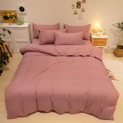 91家纺网 家纺一手货源 找家纺 （总）蓝淋家纺 2022新款纯色双拼四件套