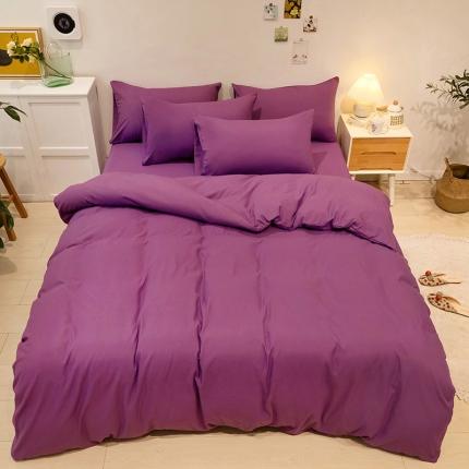 91家纺网 家纺一手货源 找家纺 （总）蓝淋家纺 2022新款纯色双拼四件套