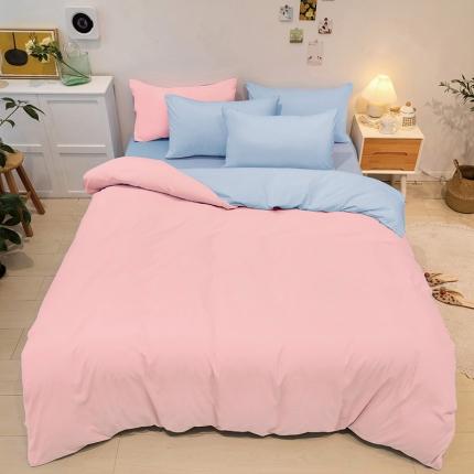 91家纺网 家纺一手货源 找家纺 （总）蓝淋家纺 2022新款纯色双拼四件套