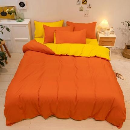 91家纺网 家纺一手货源 找家纺 （总）蓝淋家纺 2022新款纯色双拼四件套