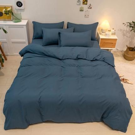 91家纺网 家纺一手货源 找家纺 （总）蓝淋家纺 2022新款纯色双拼四件套