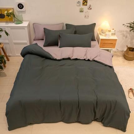 91家纺网 家纺一手货源 找家纺 （总）蓝淋家纺 2022新款纯色双拼四件套