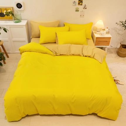 91家纺网 家纺一手货源 找家纺 （总）蓝淋家纺 2022新款纯色双拼四件套