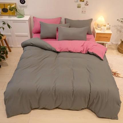 91家纺网 家纺一手货源 找家纺 （总）蓝淋家纺 2022新款纯色双拼四件套