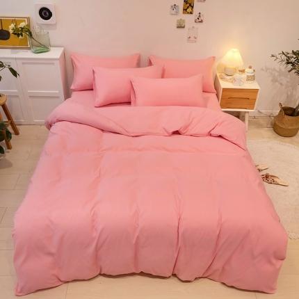 91家纺网 家纺一手货源 找家纺 （总）蓝淋家纺 2022新款纯色双拼四件套