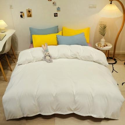 91家纺网 家纺一手货源 找家纺 （总）蓝淋家纺 2022新款纯色简约四件套