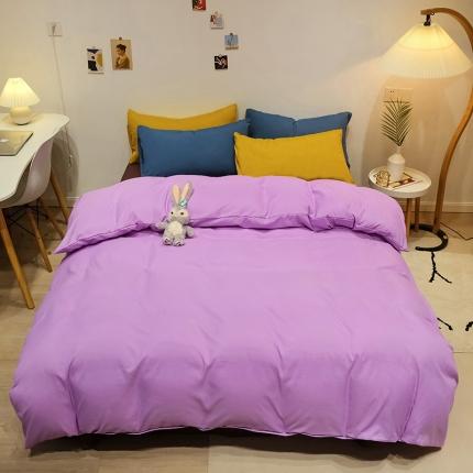 91家纺网 家纺一手货源 找家纺 （总）蓝淋家纺 2022新款纯色简约四件套