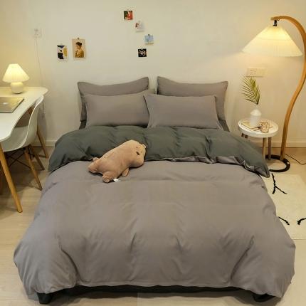 91家纺网 家纺一手货源 找家纺 （总）蓝淋家纺 2022新款纯色简约四件套