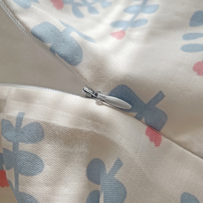 91家纺网 家纺一手货源 找家纺 千朵 2022新款全棉双层纱布四件套 花丛