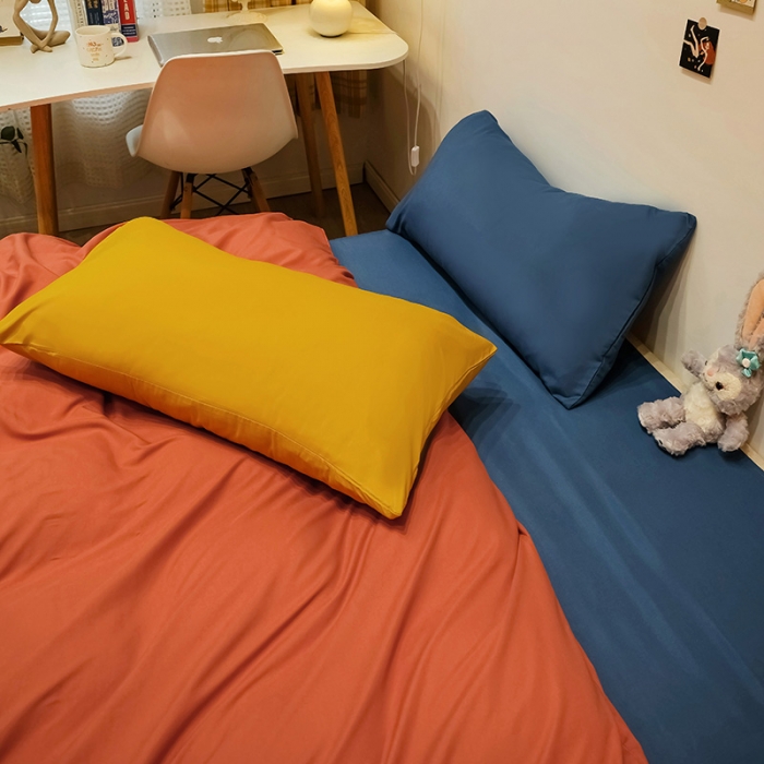 91家纺网 家纺一手货源 找家纺 （总）蓝淋家纺 2022新款纯色简约四件套