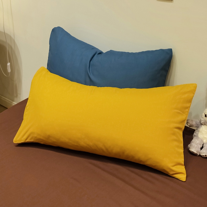 91家纺网 家纺一手货源 找家纺 蓝淋家纺 2022新款纯色简约四件套 罗兰紫+焦糖