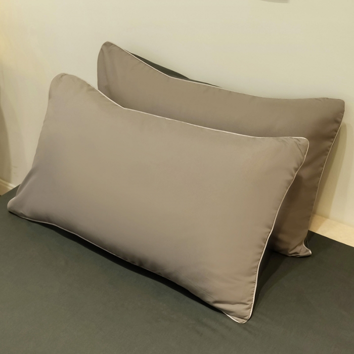 91家纺网 家纺一手货源 找家纺 蓝淋家纺 2022新款纯色简约四件套 浅灰+深灰