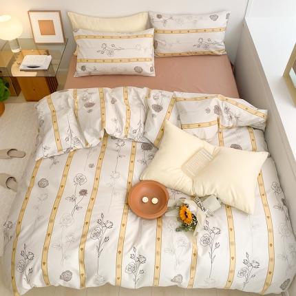 91家纺网 家纺一手货源 找家纺 窝米 2022新款全棉印花活性四件套花卉系列 春行