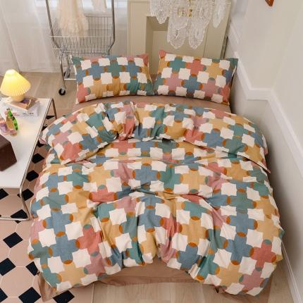 91家纺网 家纺一手货源 找家纺 （总）窝米 2022新款全棉印花活性四件套花卉系列