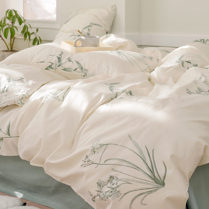 91家纺网 家纺一手货源 找家纺 （总）窝米 2022新款全棉印花活性四件套花卉系列