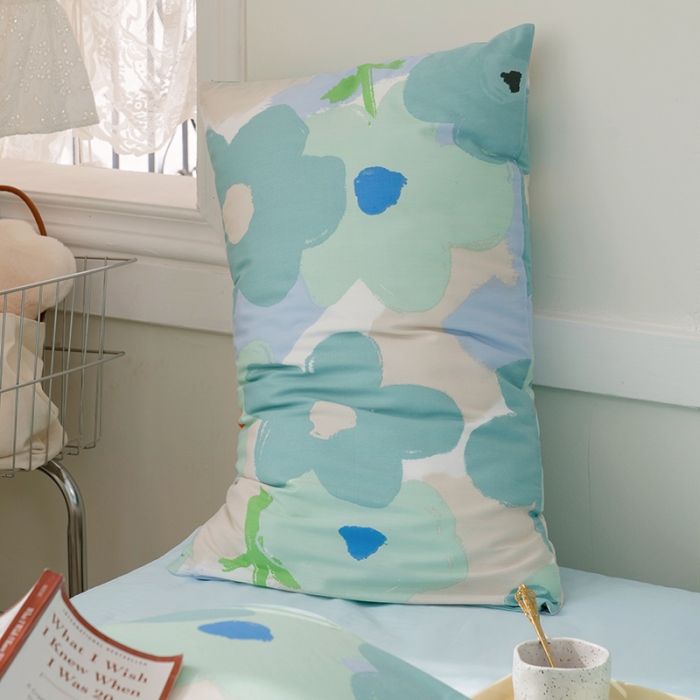 91家纺网 家纺一手货源 找家纺 窝米 2022新款全棉印花活性四件套花卉系列 绿藤