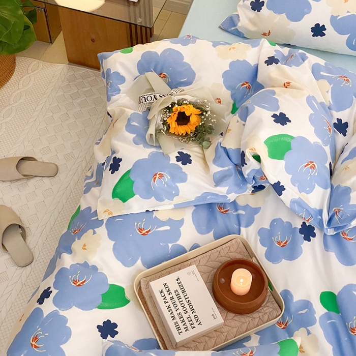 91家纺网 家纺一手货源 找家纺 窝米 2022新款全棉印花活性四件套花卉系列 梦幻世界