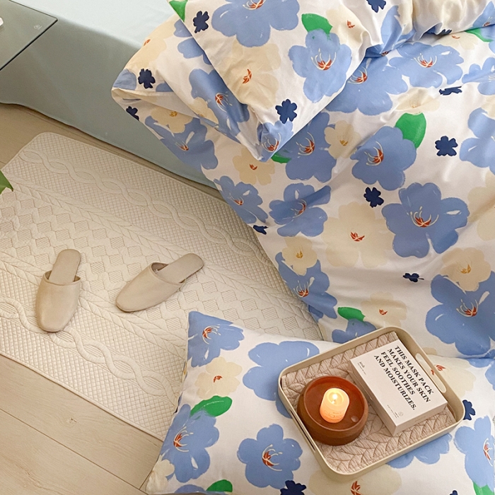 91家纺网 家纺一手货源 找家纺 窝米 2022新款全棉印花活性四件套花卉系列 梦幻世界