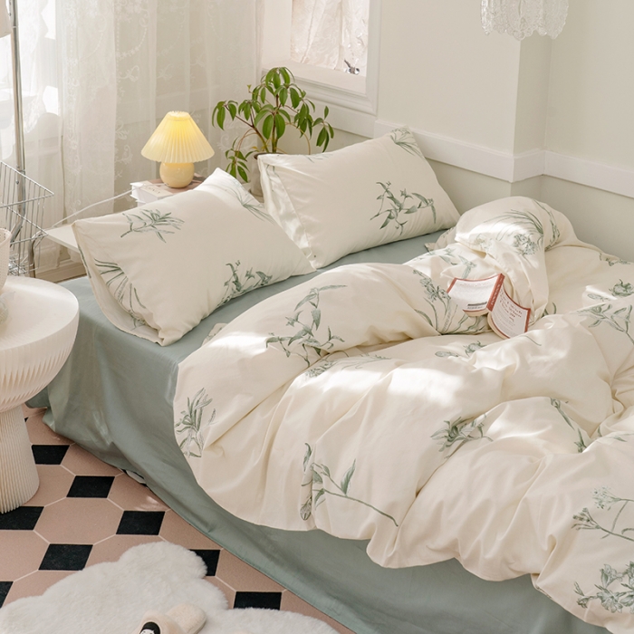 91家纺网 家纺一手货源 找家纺 窝米 2022新款全棉印花活性四件套花卉系列 觅香