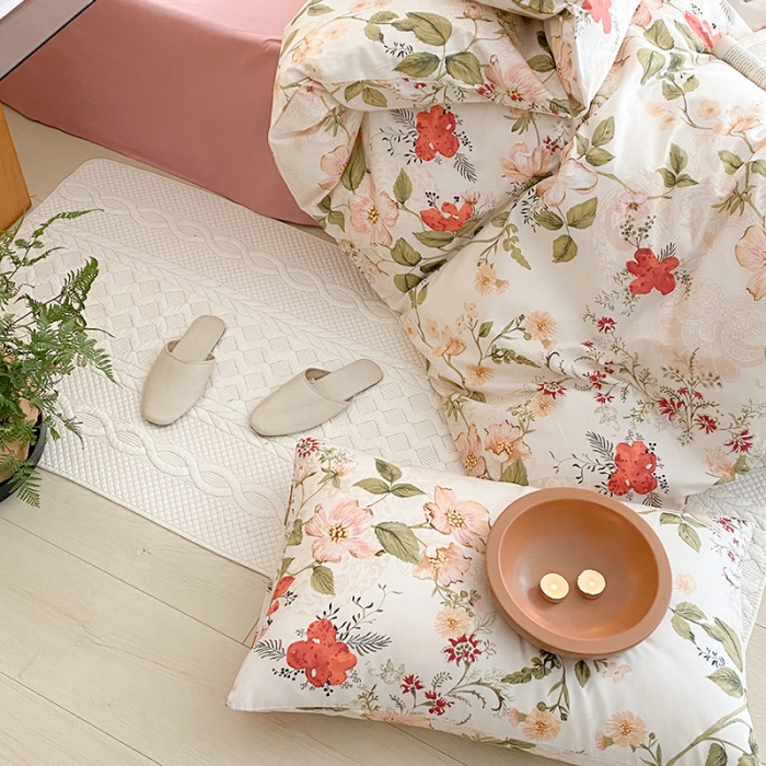 91家纺网 家纺一手货源 找家纺 窝米 2022新款全棉印花活性四件套花卉系列 莫奈花园