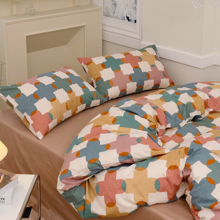 91家纺网 家纺一手货源 找家纺 窝米 2022新款全棉印花活性四件套花卉系列 莫妮卡