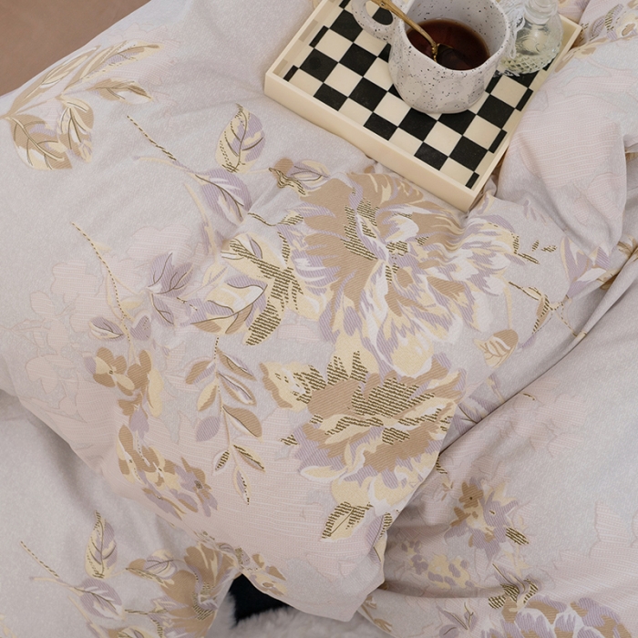 91家纺网 家纺一手货源 找家纺 窝米 2022新款全棉印花活性四件套花卉系列 秋酿