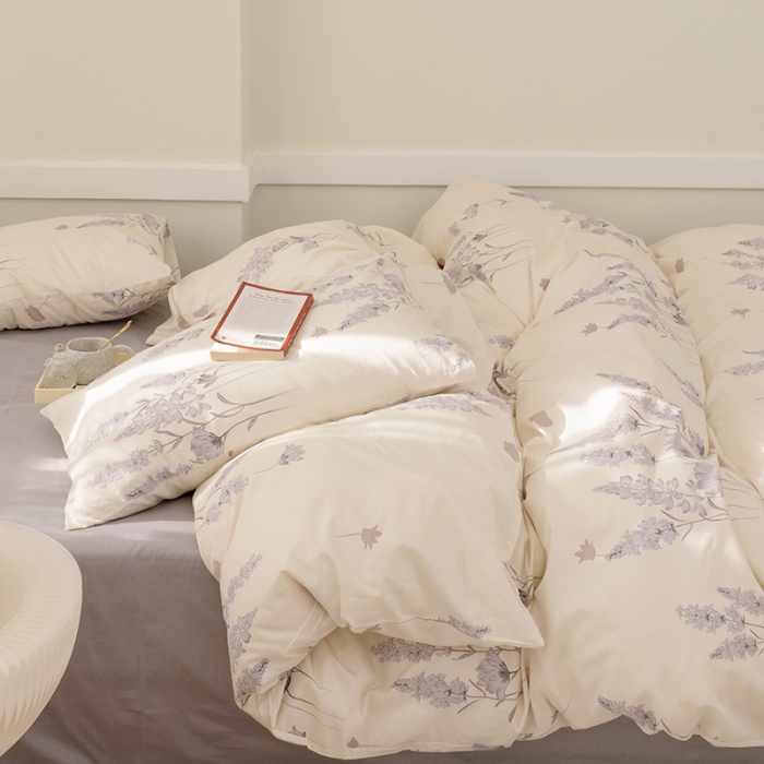 91家纺网 家纺一手货源 找家纺 窝米 2022新款全棉印花活性四件套花卉系列 苏浅