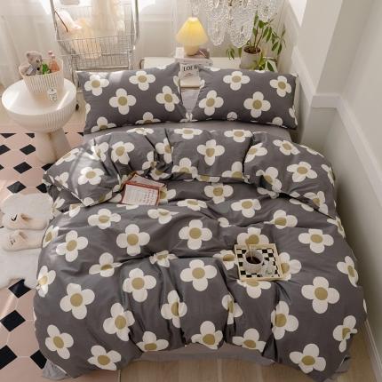 窝米 2022新款全棉印花活性四件套花卉系列 小幸运